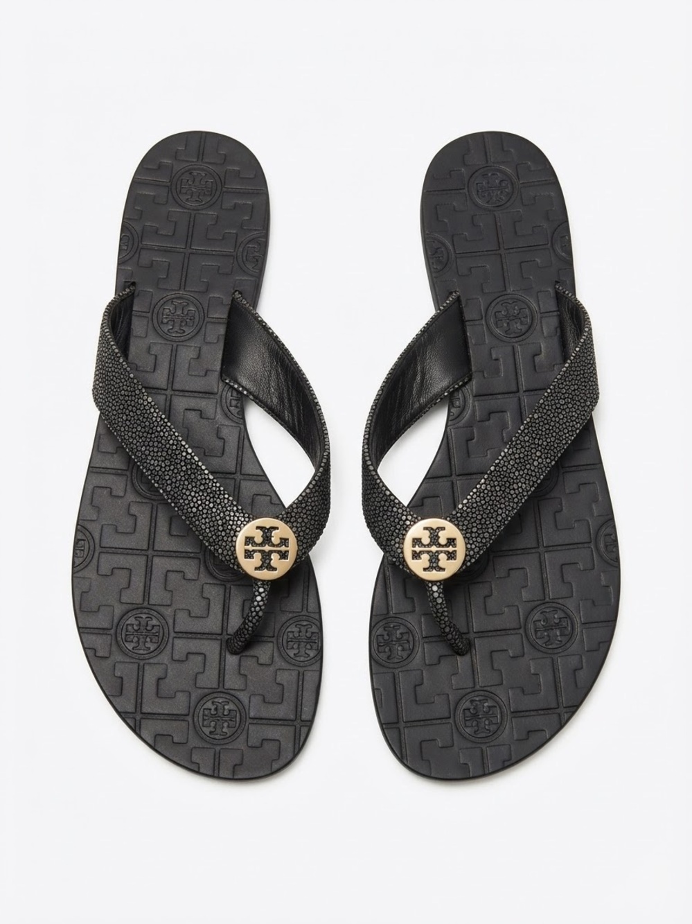 Tory Burch Snake Print Flip Flop Sandals